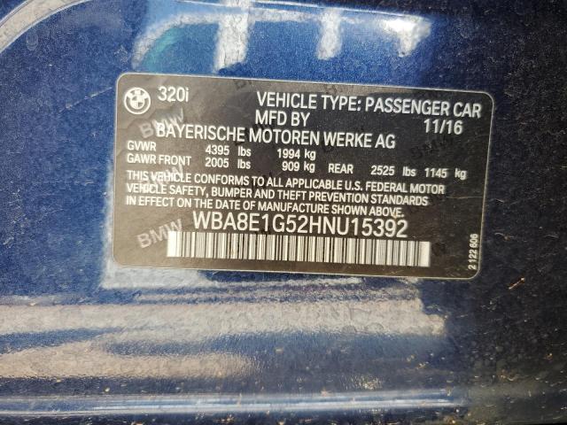 2017 BMW 320 I WBA8E1G52HNU15392