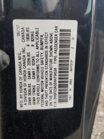 2017 HONDA CIVIC SI 2HGFC3A55HH754534