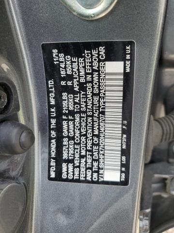 SHHFK7H20HU408707 2017 HONDA CIVIC