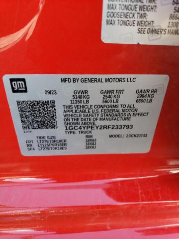 2024 CHEVROLET SILVERADO - 1GC4YPEY2RF233793