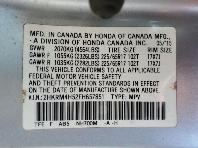 2015 HONDA CR-V EX 2HKRM4H52FH657851