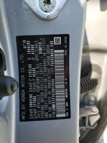 2018 HONDA CIVIC EXL JHMFC1F7XJX012546