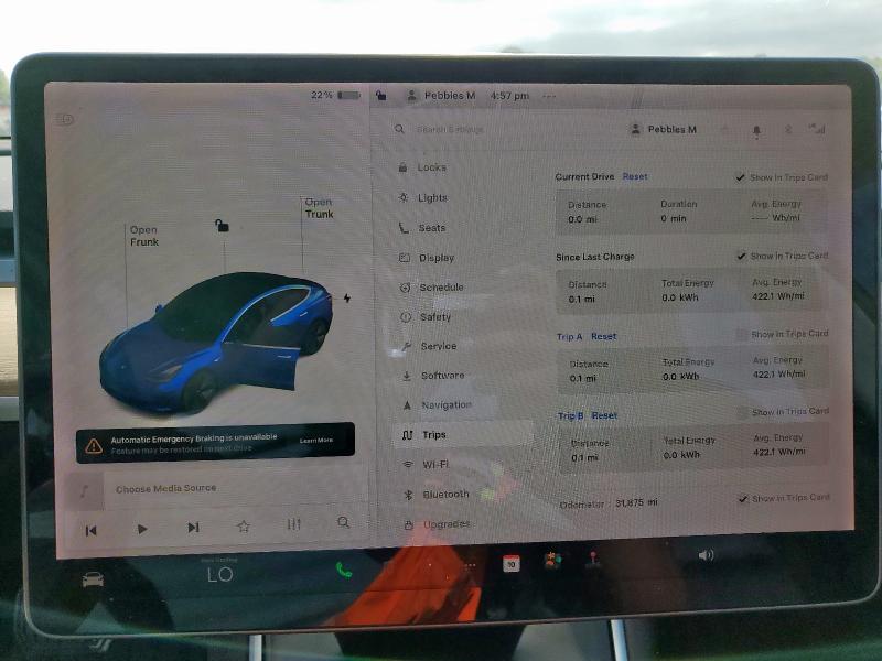 2019 TESLA MODEL 3 5YJ3E1EA8KF411897