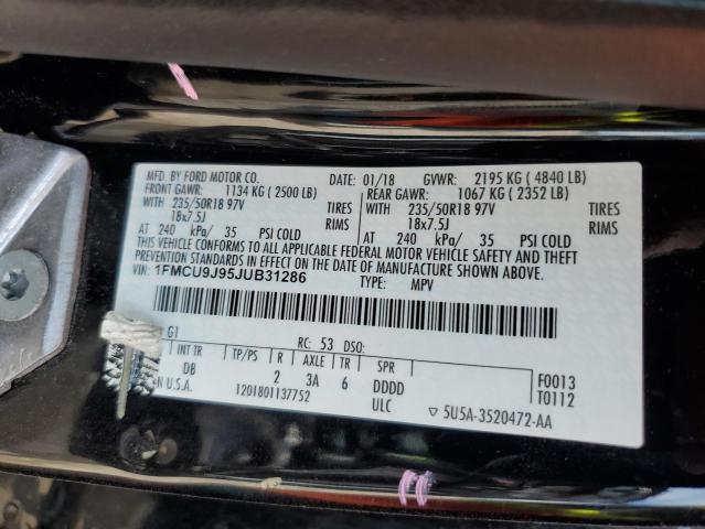 2018 FORD ESCAPE TIT - 1FMCU9J95JUB31286