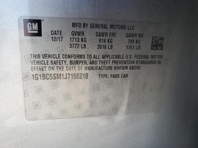 2018 CHEVROLET CRUZE LS - 1G1BC5SM1J7156210