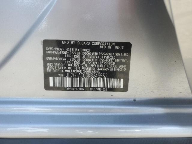 2019 SUBARU CROSSTREK - JF2GTACC0K8249552