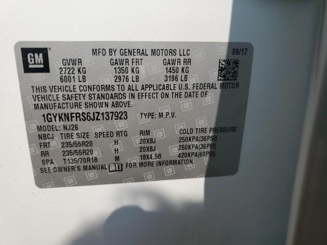 2018 CADILLAC XT5 PREMIU 1GYKNFRS6JZ137923