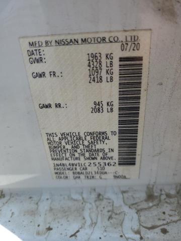 2020 NISSAN ALTIMA S - 1N4BL4BV1LC255362