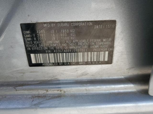 2018 SUBARU IMPREZA PR 4S3GTAB66J3721503