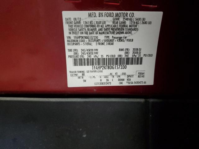 2013 FORD TAURUS SHO - 1FAHP2KT8DG157330