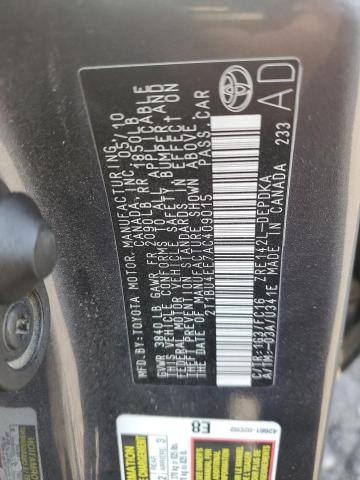 2010 TOYOTA COROLLA BA - 2T1BU4EE7AC409015
