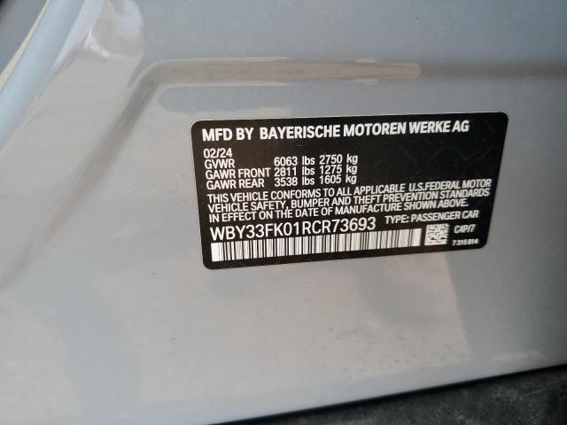 2024 BMW I5 EDRIVE WBY33FK01RCR73693