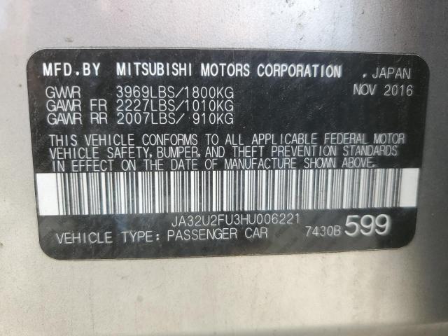 2017 MITSUBISHI LANCER ES JA32U2FU3HU006221