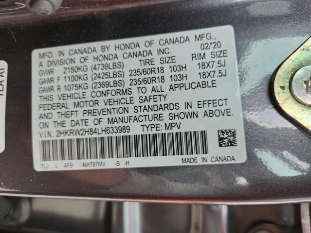 2020 HONDA CR-V EXL 2HKRW2H84LH633989