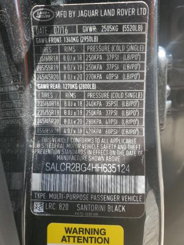 2017 LAND ROVER DISCOVERY SALCR2BG4HH635124