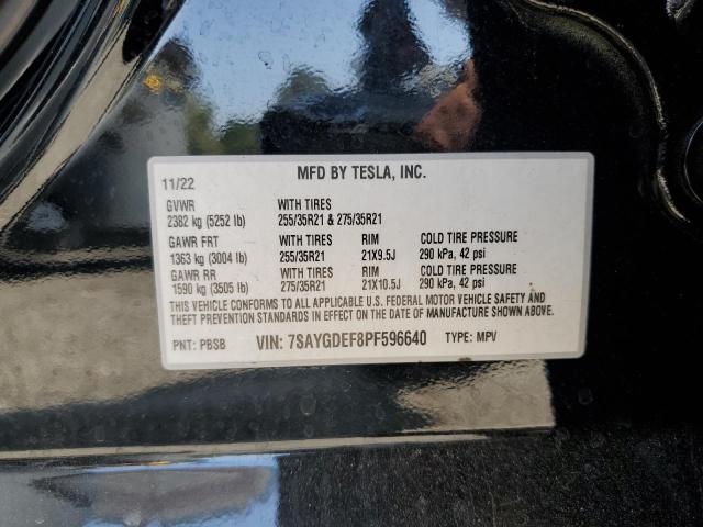 2023 TESLA MODEL Y 7SAYGDEF8PF596640