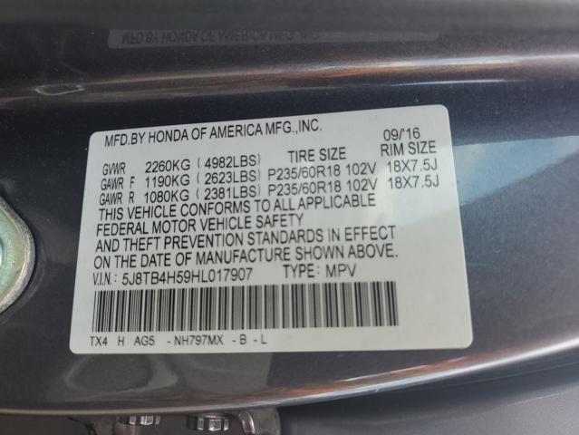 2017 ACURA RDX TECHNO 5J8TB4H59HL017907