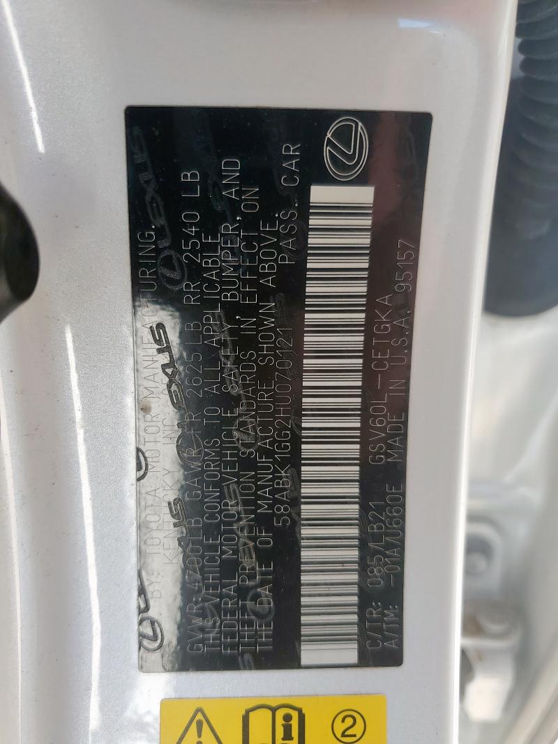 2017 LEXUS ES 350 58ABK1GG2HU070121