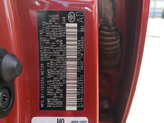 2016 TOYOTA COROLLA L - 2T1BURHE6GC550045