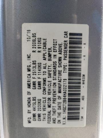 2017 HONDA ACCORD EXL 1HGCT2B84HA002179