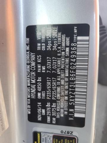 2015 HYUNDAI SANTA FE S 5XYZT3LB6FG249368