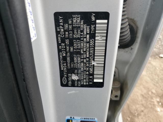 2018 HYUNDAI TUCSON SEL KM8J33A45JU691885