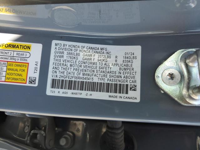2024 HONDA CIVIC SPOR 2HGFE2F56RH545415