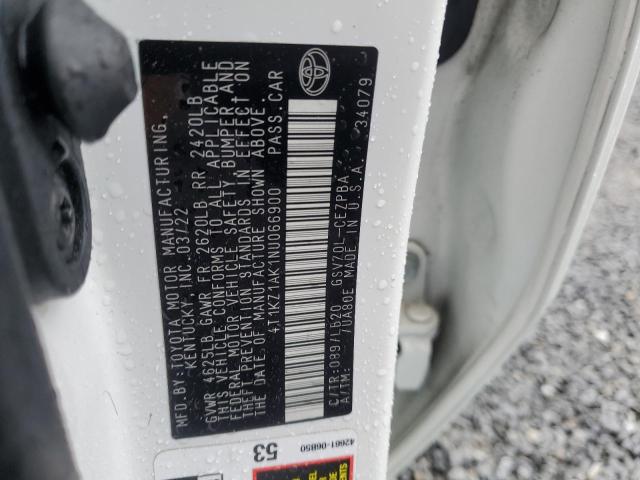 2022 TOYOTA CAMRY TRD 4T1KZ1AK1NU066900