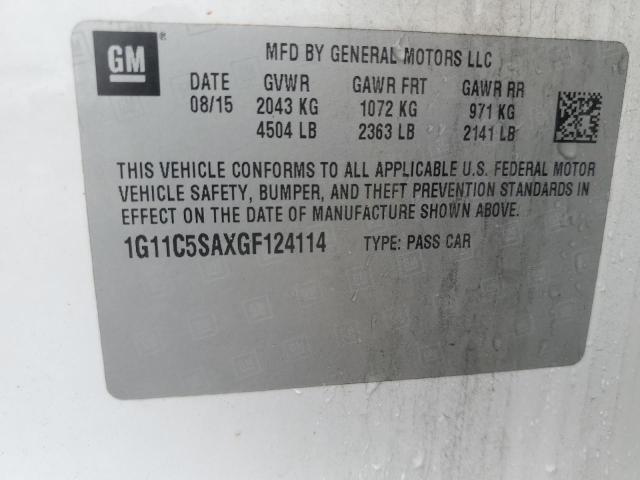 2016 CHEVROLET MALIBU LIM - 1G11C5SAXGF124114