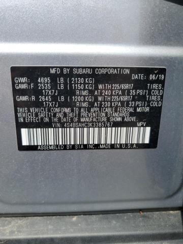 2019 SUBARU OUTBACK 2. - 4S4BSAHC3K3385767