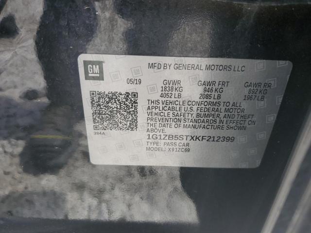 1g1zb5stxkf212399 - 2019 Chevrolet Malibu Ls - #61174665