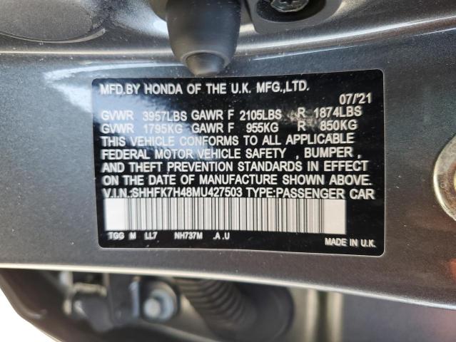 2021 HONDA CIVIC SPOR - SHHFK7H48MU427503