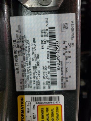 2017 LINCOLN MKZ PREMIE 3LN6L5A90HR623833