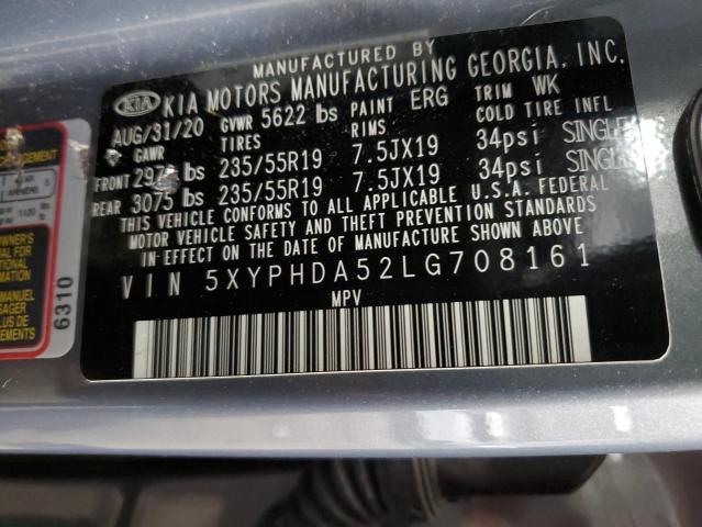 2020 KIA SORENTO EX 5XYPHDA52LG708161
