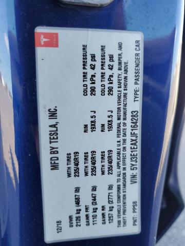 2018 TESLA MODEL 3 5YJ3E1EAXJF164283