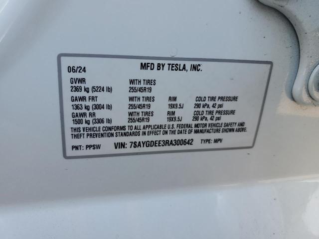 2024 TESLA MODEL Y - 7SAYGDEE3RA300642