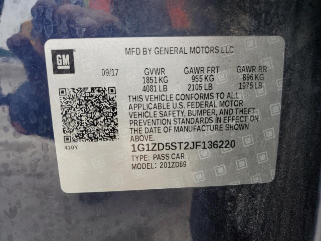 2018 CHEVROLET MALIBU LT - 1G1ZD5ST2JF136220