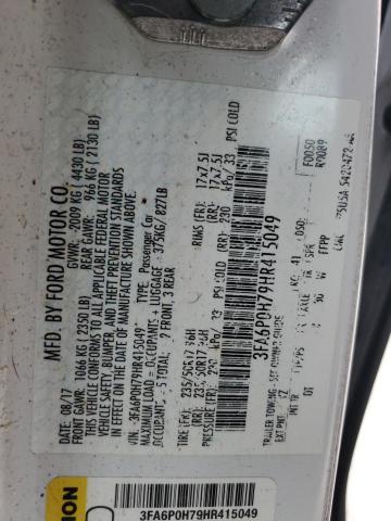 2017 FORD FUSION SE - 3FA6P0H79HR415049