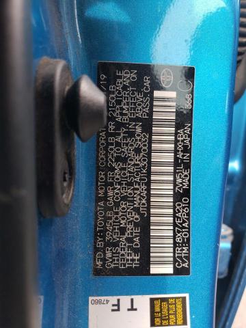 2019 TOYOTA PRIUS JTDKARFU1K3070032