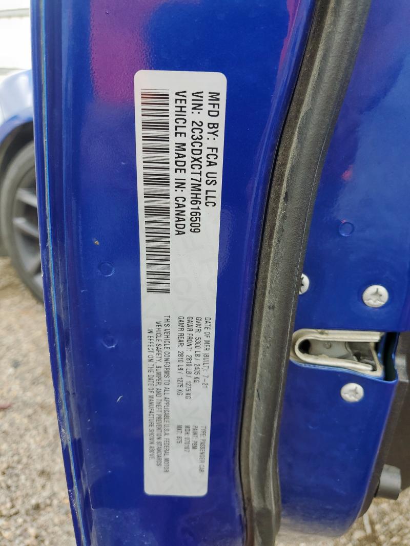 2021 DODGE CHARGER R/ 2C3CDXCT7MH616509