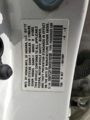 2017 HONDA CIVIC EX 19XFC2F70HE018258