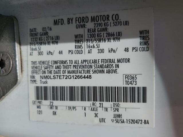 2016 FORD TRANSIT CO NM0LS7E72G1266448