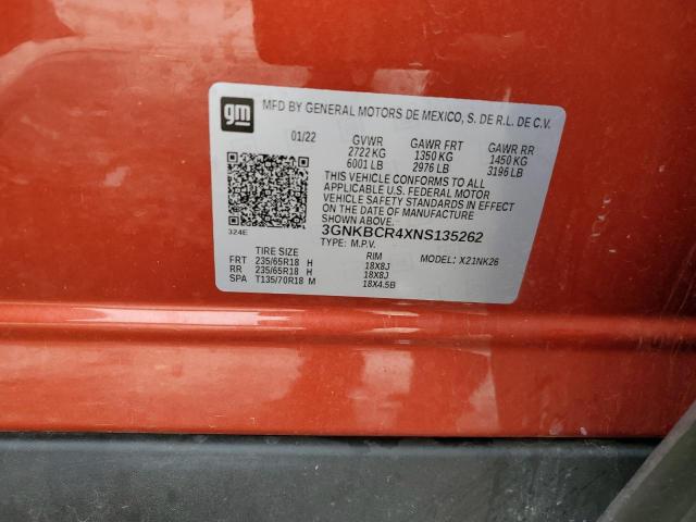 2022 CHEVROLET BLAZER 2LT 3GNKBCR4XNS135262