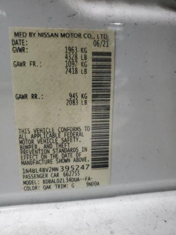 2021 NISSAN ALTIMA S - 1N4BL4BV2MN395247