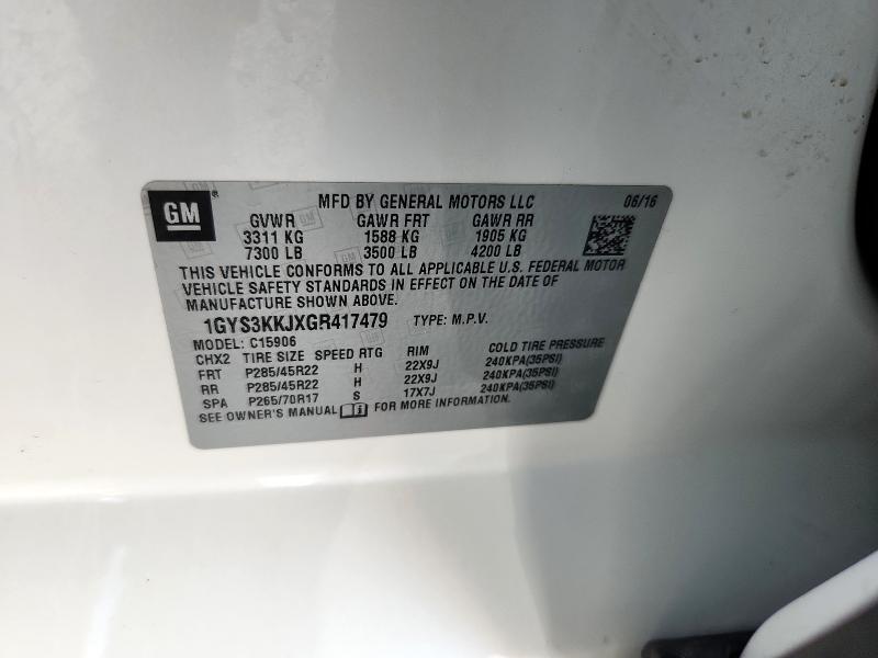 2016 CADILLAC ESCALADE E - 1GYS3KKJXGR417479