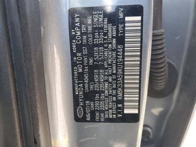 2019 HYUNDAI KONA LIMITED KM8K33A59KU194448