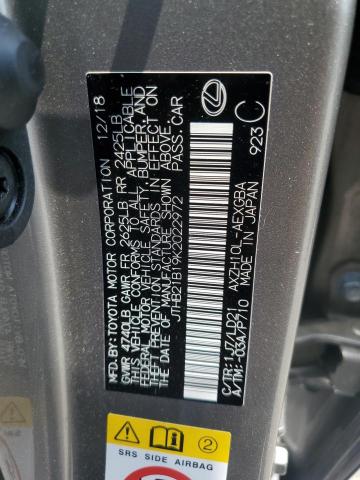 2019 LEXUS ES 300H JTHB21B19K2022972