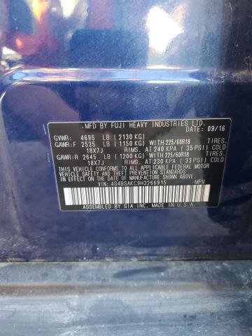 2017 SUBARU OUTBACK 2. 4S4BSAKC9H3266915