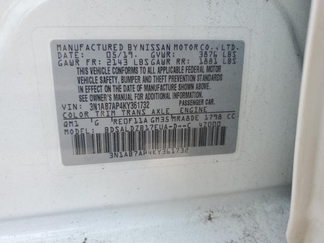 2019 NISSAN SENTRA S - 3N1AB7AP4KY361732