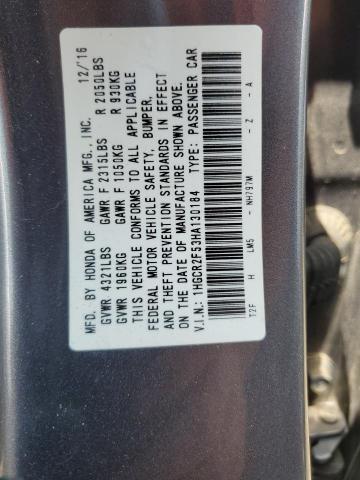 2017 HONDA ACCORD SPO - 1HGCR2F53HA130184